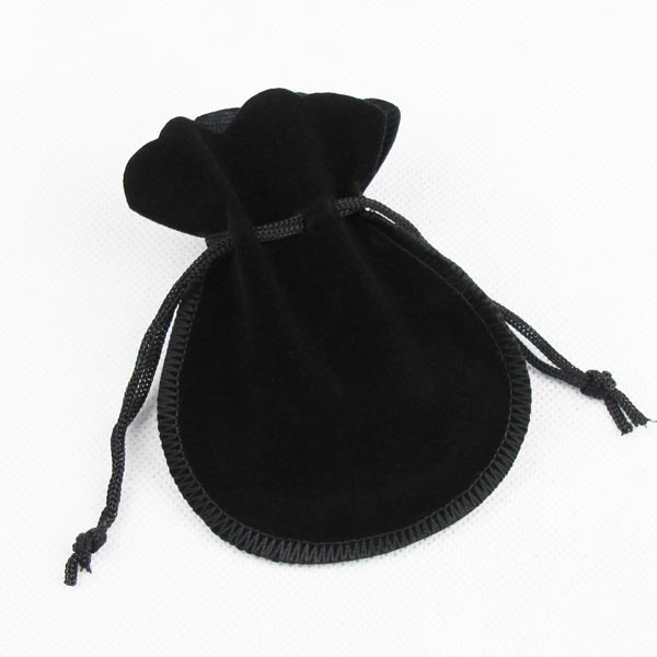 リングボックス・ディスプレイケース：アクセサリーギフト用巾着（L）/ブラック